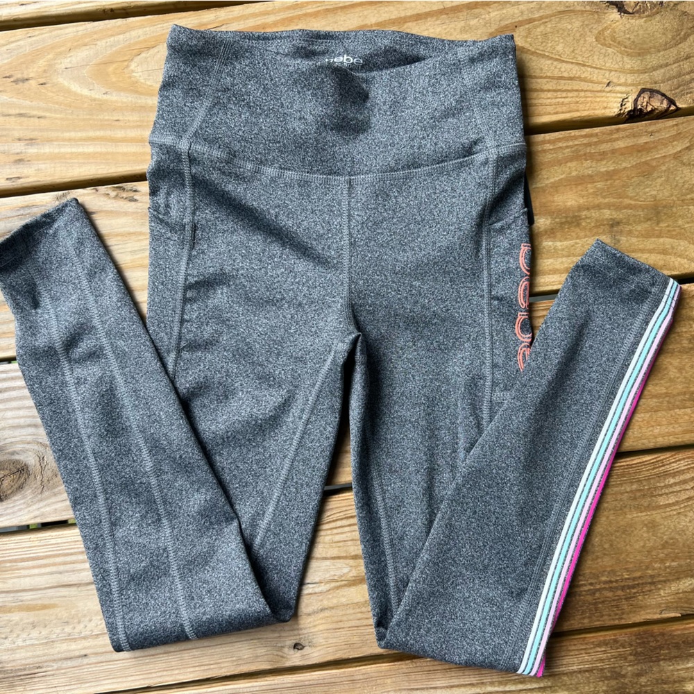 BEBE sport activewear charcoal grey leggings small